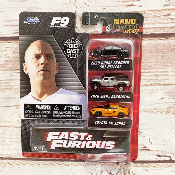 FAST AND FURIOUS Jada Nano Hollywood Rides 3 Pack - Picture 1 of 2